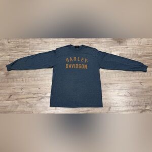 Harley-Davidson motorcycles heather grey long sleeve t-Shirt graphic on back